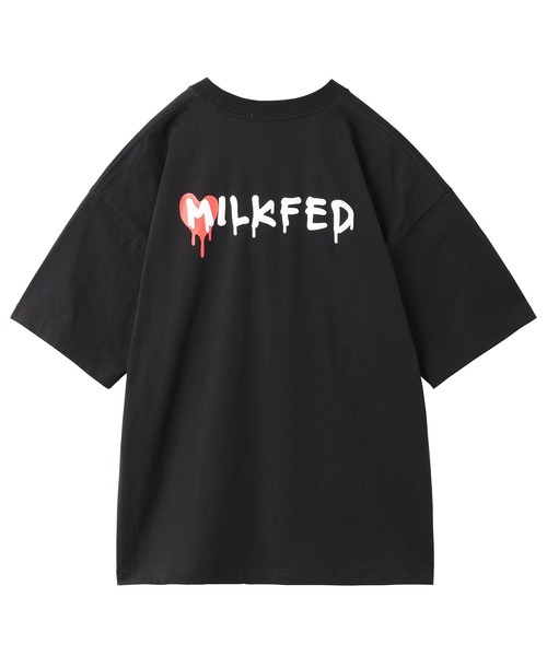 MILKFED.（ミルクフェド）の「LOVE DRIP LOGO WIDE S/S TEE（Tシャツ/カットソー・レディース・ライトピンク/ブラック/ホワイト/ライトパープル・ONE SIZE）」の7枚目の写真