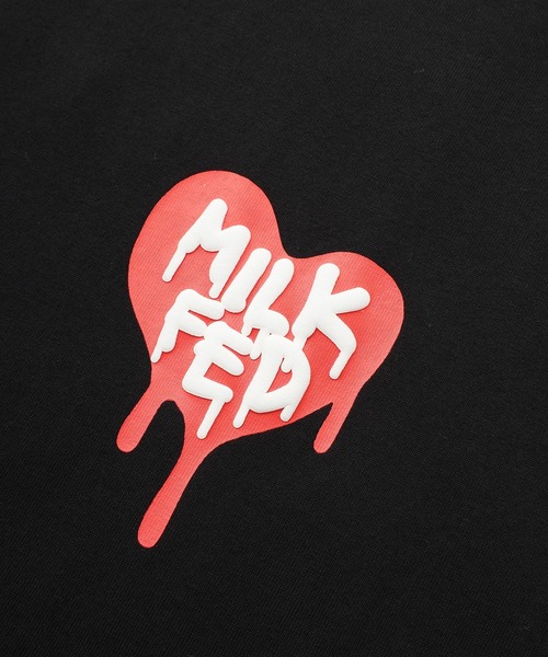 MILKFED.（ミルクフェド）の「LOVE DRIP LOGO WIDE S/S TEE（Tシャツ/カットソー・レディース・ライトピンク/ブラック/ホワイト/ライトパープル・ONE SIZE）」の5枚目の写真