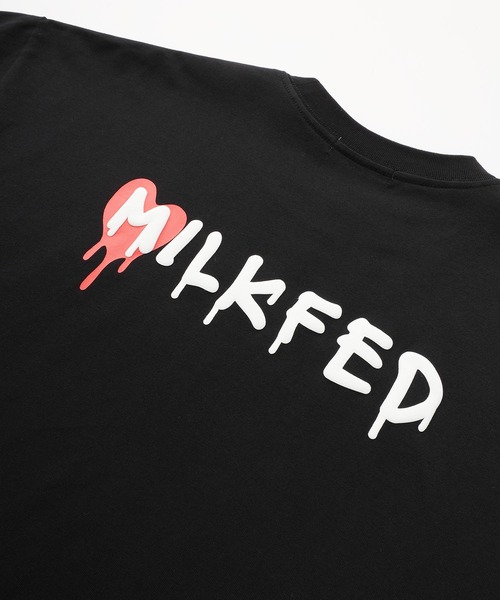 MILKFED.（ミルクフェド）の「LOVE DRIP LOGO WIDE S/S TEE（Tシャツ/カットソー・レディース・ライトピンク/ブラック/ホワイト/ライトパープル・ONE SIZE）」の14枚目の写真