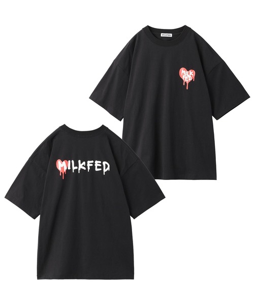MILKFED.（ミルクフェド）の「LOVE DRIP LOGO WIDE S/S TEE（Tシャツ/カットソー・レディース・ライトピンク/ブラック/ホワイト/ライトパープル・ONE SIZE）」の11枚目の写真