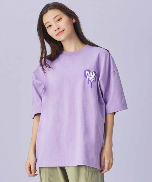 MILKFED.（ミルクフェド）の「LOVE DRIP LOGO WIDE S/S TEE（Tシャツ/カットソー・レディース・ライトピンク/ブラック/ホワイト/ライトパープル・ONE SIZE）」の22枚目の写真