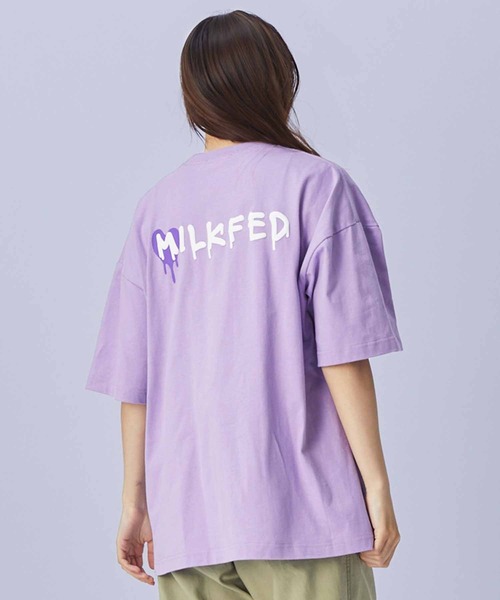 MILKFED.（ミルクフェド）の「LOVE DRIP LOGO WIDE S/S TEE（Tシャツ/カットソー・レディース・ライトピンク/ブラック/ホワイト/ライトパープル・ONE SIZE）」の20枚目の写真