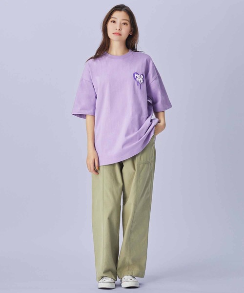 MILKFED.（ミルクフェド）の「LOVE DRIP LOGO WIDE S/S TEE（Tシャツ/カットソー・レディース・ライトピンク/ブラック/ホワイト/ライトパープル・ONE SIZE）」の19枚目の写真