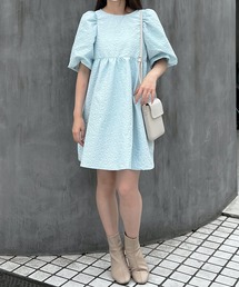 Lamoa | 【Lamoa】/エンボスティアードミニワンピース(ワンピース)