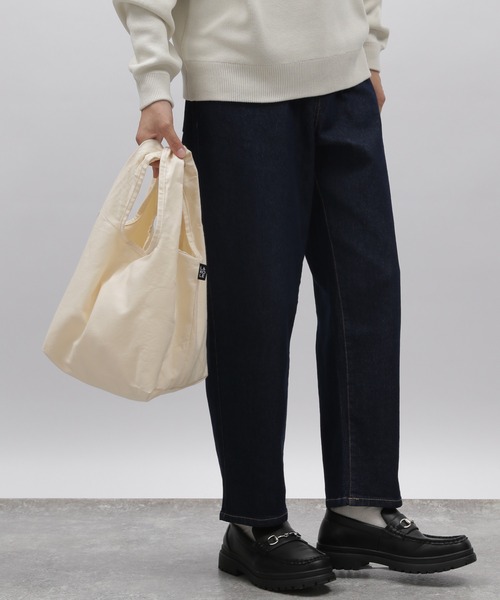 LAKOLE（ラコレ）の「コットンエコバッグ(S) / 907845（トートバッグ・レディース・アイボリー/チャコール・FREE）」の2枚目の写真