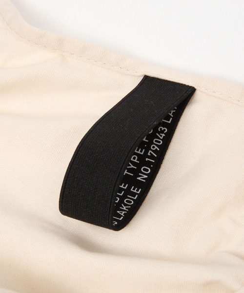 LAKOLE（ラコレ）の「コットンエコバッグ(S) / 907845（トートバッグ・レディース・アイボリー/チャコール・FREE）」の5枚目の写真