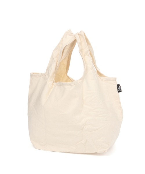 LAKOLE（ラコレ）の「コットンエコバッグ(S) / 907845（トートバッグ・レディース・アイボリー/チャコール・FREE）」の15枚目の写真