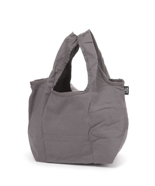 LAKOLE（ラコレ）の「コットンエコバッグ(S) / 907845（トートバッグ・レディース・アイボリー/チャコール・FREE）」の17枚目の写真