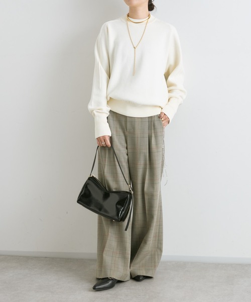 RIVE DROITE（リヴドロワ）の「【ウォッシャブル】スウェットライクニット（ニット/セーター・レディース・オフホワイト/グレー/ネイビー/チャコールグレー・FREE）」の7枚目の写真