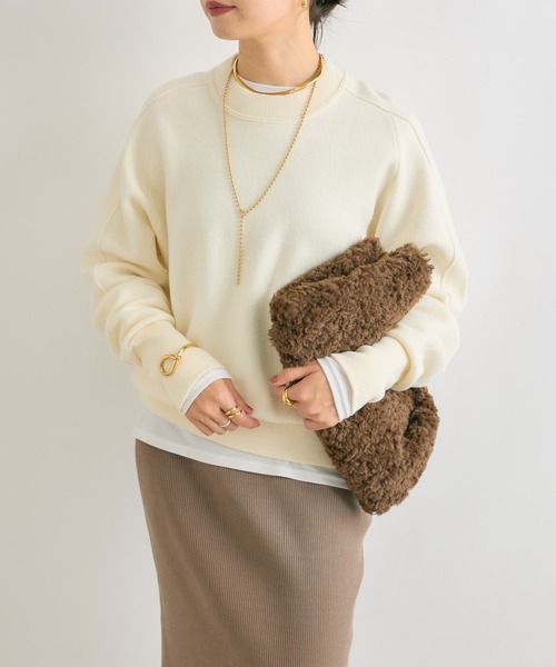 RIVE DROITE（リヴドロワ）の「【ウォッシャブル】スウェットライクニット（ニット/セーター・レディース・オフホワイト/グレー/ネイビー/チャコールグレー・FREE）」の17枚目の写真