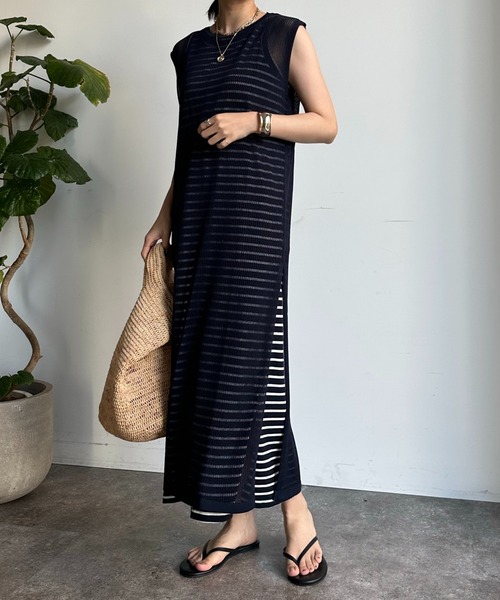 DouDou（ドゥドゥ）の「【WEB限定】アメスリボーダーワンピース＋  