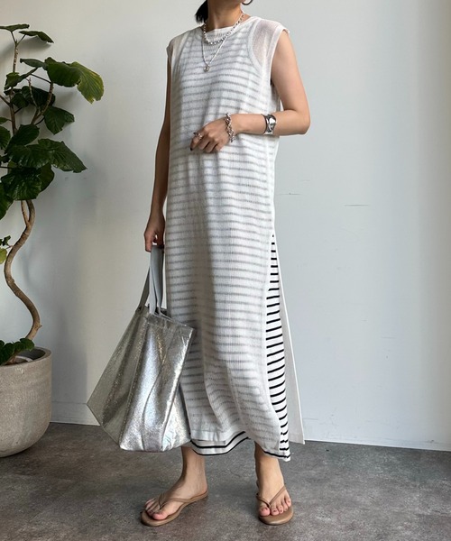 DouDou（ドゥドゥ）の「【WEB限定】アメスリボーダーワンピース＋  