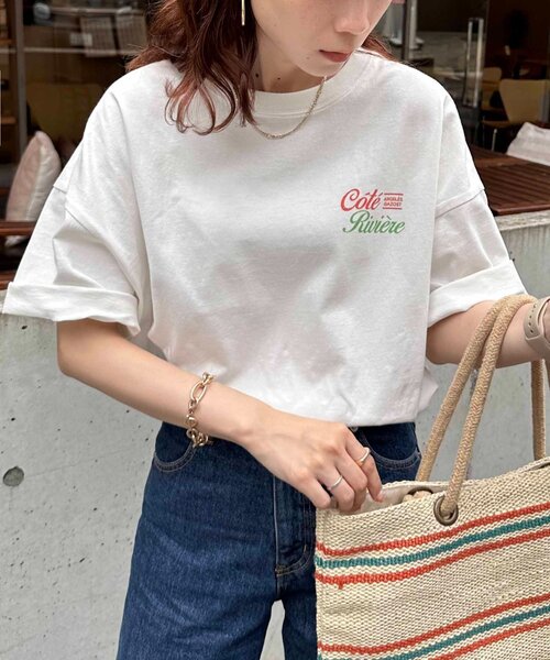 DISCOAT(ディスコート)の「【WEB限定】CoteスーベニアバックプリントT《ユニセックス》(Tシャツ/カットソー・レディース・オフホワイト/ライトベージュ/チャコールグレー・FREE)」の4枚目の写真