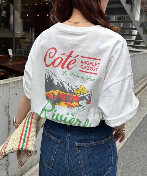 DISCOAT(ディスコート)の「【WEB限定】CoteスーベニアバックプリントT《ユニセックス》(Tシャツ/カットソー・レディース・オフホワイト/ライトベージュ/チャコールグレー・FREE)」の5枚目の写真
