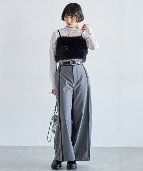 PAGEBOY（ページボーイ）の「アソートシアーハイネック（Tシャツ/カットソー・レディース・ブラック/オフホワイト/ボルドー/ピンク系その他/ブラック系その他・FREE）」の6枚目の写真