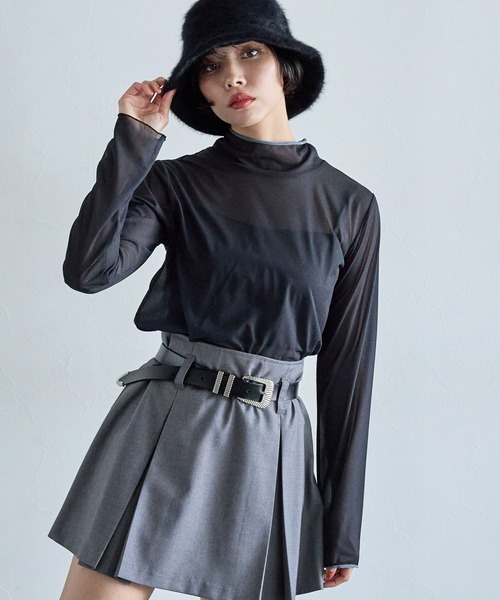 PAGEBOY（ページボーイ）の「アソートシアーハイネック（Tシャツ/カットソー・レディース・ブラック/オフホワイト/ボルドー/ピンク系その他/ブラック系その他・FREE）」の17枚目の写真