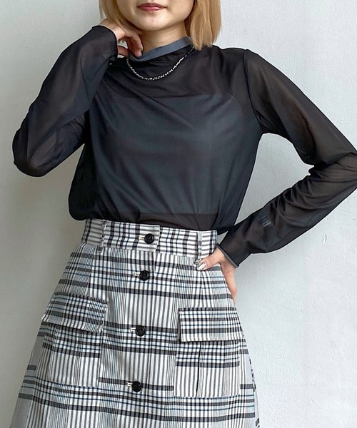 PAGEBOY（ページボーイ）の「アソートシアーハイネック（Tシャツ/カットソー・レディース・ブラック/オフホワイト/ボルドー/ピンク系その他/ブラック系その他・FREE）」の20枚目の写真