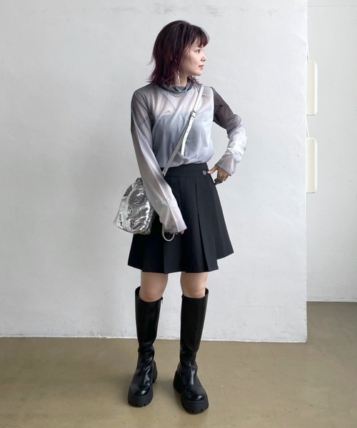 PAGEBOY（ページボーイ）の「アソートシアーハイネック（Tシャツ/カットソー・レディース・ブラック/オフホワイト/ボルドー/ピンク系その他/ブラック系その他・FREE）」の13枚目の写真