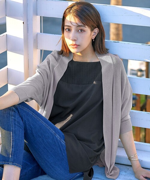 Tiaclasse(ティアクラッセ)の「【洗える】シアーコンビチュニックブラウス(シャツ/ブラウス・レディース・ブラック/ピンク/ネイビー・L/M)」の8枚目の写真