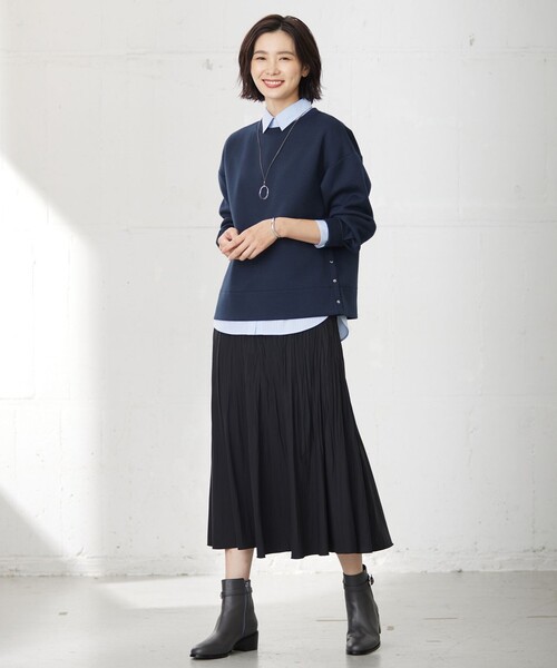 新品タグ付き　ダンボールニットジャージーカットソー　ジェイプレス　オンワード WEB限定】ダンボールニットジャージー カットソー / J.PRESS