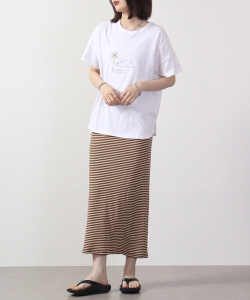 Emago(イマゴ)の「EMAGO 夏休みのカバドルマンT 半袖(Tシャツ/カットソー・レディース・ブラック/ホワイト/イエロー・FREE)」の11枚目の写真