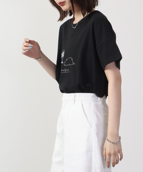 Emago(イマゴ)の「EMAGO 夏休みのカバドルマンT 半袖(Tシャツ/カットソー・レディース・ブラック/ホワイト/イエロー・FREE)」の15枚目の写真