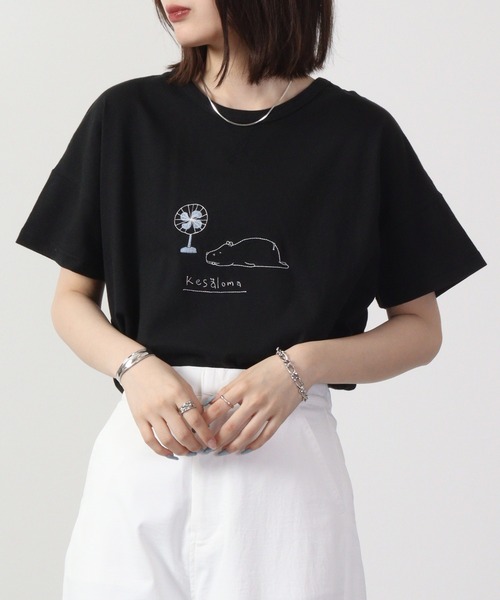 Emago(イマゴ)の「EMAGO 夏休みのカバドルマンT 半袖(Tシャツ/カットソー・レディース・ブラック/ホワイト/イエロー・FREE)」の13枚目の写真