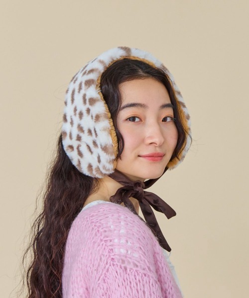 kaorinomori（カオリノモリ）の「kaorinomori ファニーマフ（イヤーマフ・レディース・ホワイト/ブラウン・FREE）」の5枚目の写真