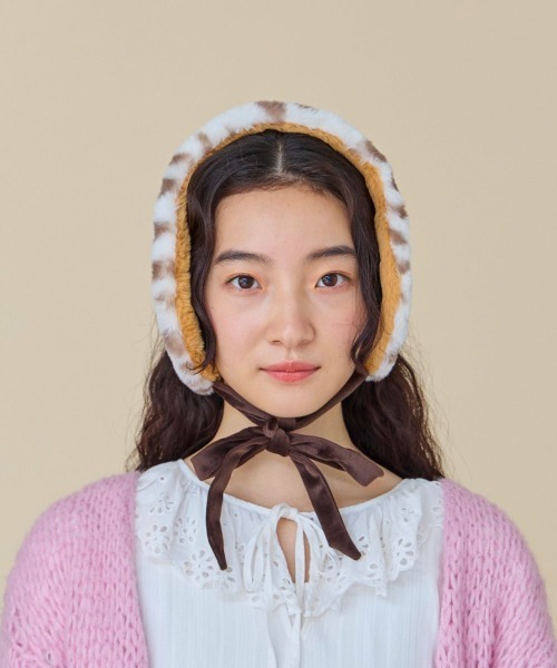 kaorinomori（カオリノモリ）の「kaorinomori ファニーマフ（イヤーマフ・レディース・ホワイト/ブラウン・FREE）」の6枚目の写真