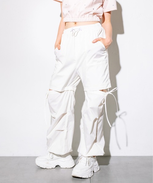 OLIVE des OLIVE（オリーブデオリーブ）の「サイドオープンカーゴパンツ　1032020010（カーゴパンツ・レディース・ブラック/ピンク/オフホワイト/ラベンダー・FREE）」の11枚目の写真