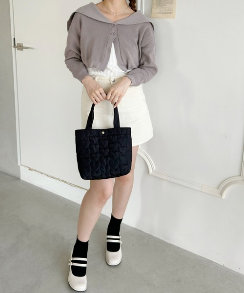 Loueme（ルエム）の「ハートキルティングミニトートバッグ（トートバッグ・レディース・アイボリー/ブラック/ピンク・FREE）」の15枚目の写真