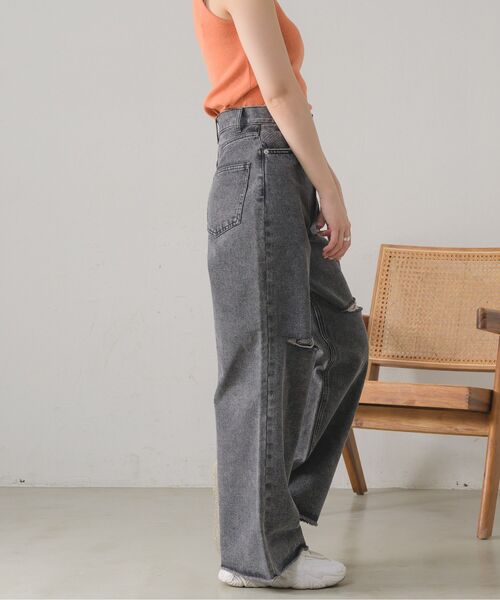 RETRO GIRL（レトロガール）の「スリットデニムPT（デニムパンツ・レディース・ライトブルー/ブラック/ブルー系その他5・MEDIUM/LARGE）」の11枚目の写真