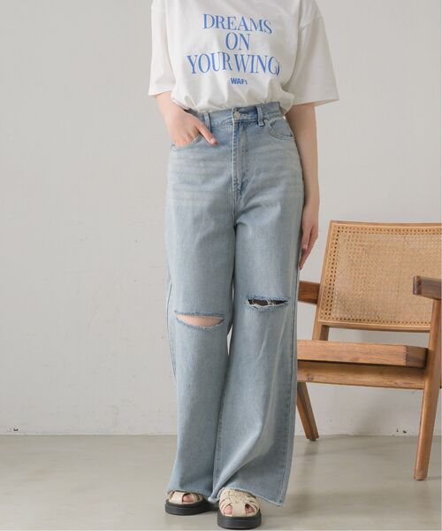 RETRO GIRL（レトロガール）の「スリットデニムPT（デニムパンツ・レディース・ライトブルー/ブラック/ブルー系その他5・MEDIUM/LARGE）」の17枚目の写真