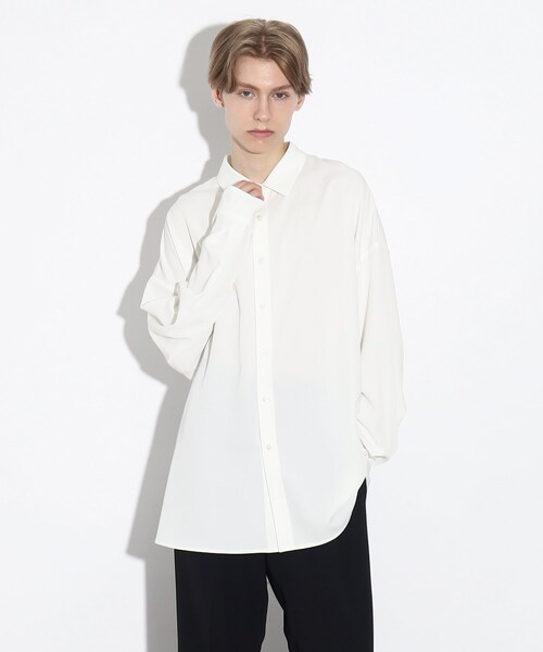 tk.TAKEO KIKUCHI（ティーケータケオキクチ）の「◆なめらかビッグシャツ（シャツ/ブラウス・メンズ・ブラック/オフホワイト/ブルー/ブラウン系その他・03/01/02）」の15枚目の写真