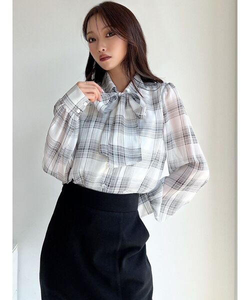 RESEXXY（リゼクシー）の「シアースリーブボウタイブラウス（シャツ/ブラウス・レディース・その他1/アイボリー/ブラック/その他・FREE）」の22枚目の写真