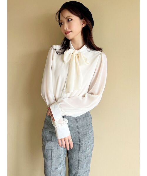 RESEXXY（リゼクシー）の「シアースリーブボウタイブラウス（シャツ/ブラウス・レディース・その他1/アイボリー/ブラック/その他・FREE）」の18枚目の写真