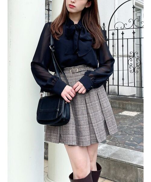 RESEXXY（リゼクシー）の「シアースリーブボウタイブラウス（シャツ/ブラウス・レディース・その他1/アイボリー/ブラック/その他・FREE）」の9枚目の写真