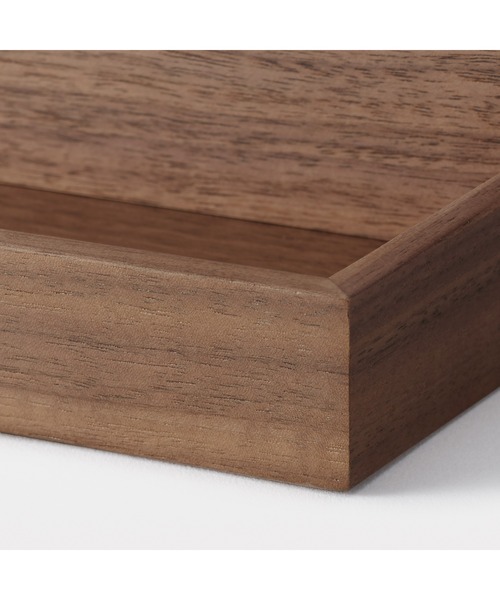 壁に付けられる家具トレー ウォールナット材突板 44cm（インテリア