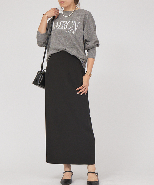AMERICANA(アメリカーナ)の「【AMERICANA×MICA&DEAL/ アメリカーナ×マイカ】AMRCN Tee ロンT(Tシャツ/カットソー・レディース・ベージュ/グレー/オフホワイト・フリー)」の4枚目の写真