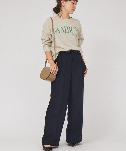 AMERICANA(アメリカーナ)の「【AMERICANA×MICA&DEAL/ アメリカーナ×マイカ】AMRCN Tee ロンT(Tシャツ/カットソー・レディース・ベージュ/グレー/オフホワイト・フリー)」の6枚目の写真