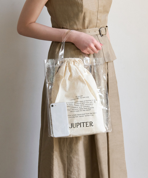 JUPITER（ジュピター）の「JUPITERオリジナルクリアバッグ<A4収納可>（トートバッグ・レディース・アイボリー・FREE）」の14枚目の写真