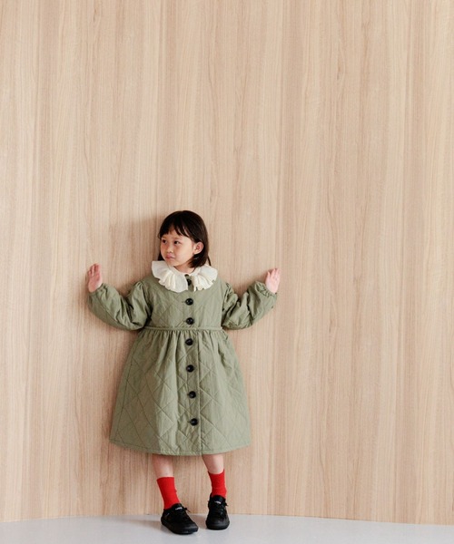 LOWRYS FARM（ローリーズファーム）の「キルティングワンピコート　903918（その他アウター・キッズ・カーキ/ブラック・110cm/120cm/130cm/140cm/150cm）」の8枚目の写真