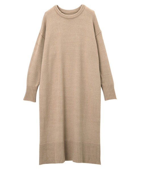 GeeRA（ジーラ）の「ゆるシルエットニットマキシワンピース（ワンピース・レディース・ブラック/ベージュ/杢グレー・LARGE/MEDIUM）」の17枚目の写真