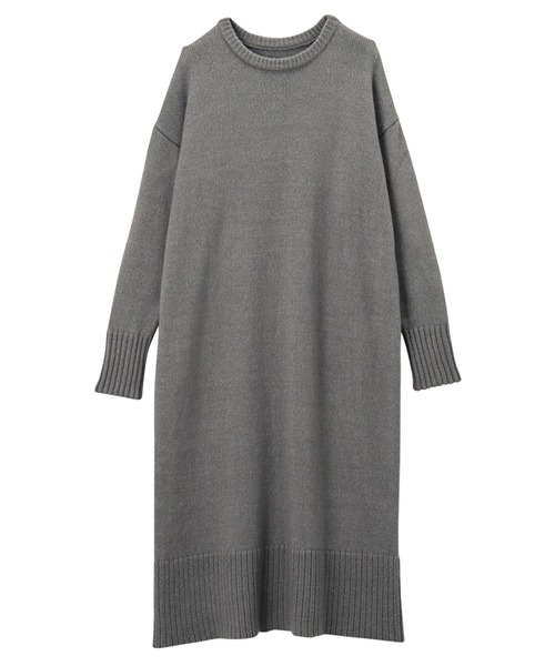 GeeRA（ジーラ）の「ゆるシルエットニットマキシワンピース（ワンピース・レディース・ブラック/ベージュ/杢グレー・LARGE/MEDIUM）」の16枚目の写真