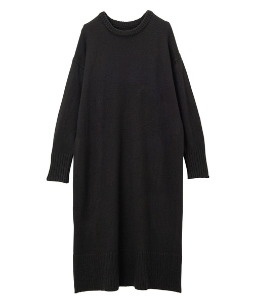 GeeRA（ジーラ）の「ゆるシルエットニットマキシワンピース（ワンピース・レディース・ブラック/ベージュ/杢グレー・LARGE/MEDIUM）」の15枚目の写真