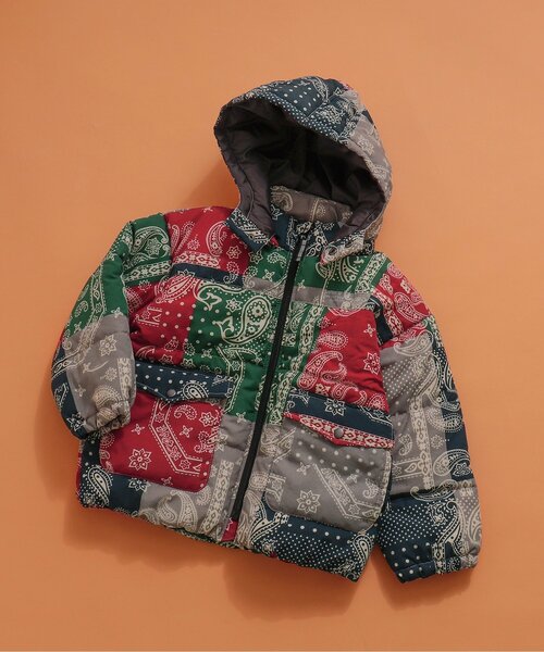 BREEZE（ブリーズ）の「【洗える・フード取り外し可】ふわ軽インサレーションアウター（ダウンジャケット/コート・キッズ・ピンク/オレンジ/キャメル/エメラルド/ベージュ/レインボー/パープル/マルチ/カモフラージュ/ブラック・90/150/110/130/120/80/100/140）」の8枚目の写真