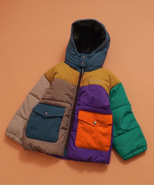 BREEZE（ブリーズ）の「【洗える・フード取り外し可】ふわ軽インサレーションアウター（ダウンジャケット/コート・キッズ・ピンク/オレンジ/キャメル/エメラルド/ベージュ/レインボー/パープル/マルチ/カモフラージュ/ブラック・90/150/110/130/120/80/100/140）」の10枚目の写真