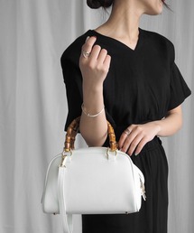 minia | バンブーハンドルボストンバッグ(ハンドバッグ)