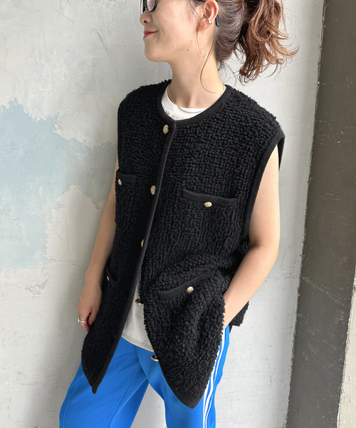 ADAWAS\アダワス　LOOP KNITTED VEST/ループニットベスト ADAWASアダワス LOOP KNITTED VEST/ループニットベスト
