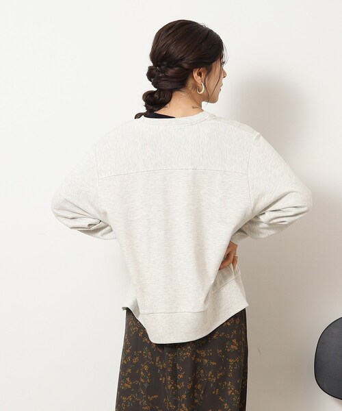 SHOO・LA・RUE（シューラルー）の「◆カジュアル過ぎない 裏毛 ドットボタン カーディガン（カーディガン/ボレロ・レディース・アイボリー/ダークオレンジ/グレー/ブラック・03/02/04）」の10枚目の写真